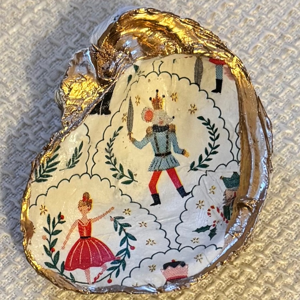 Nutcracker Oyster Shell Trinket Dish